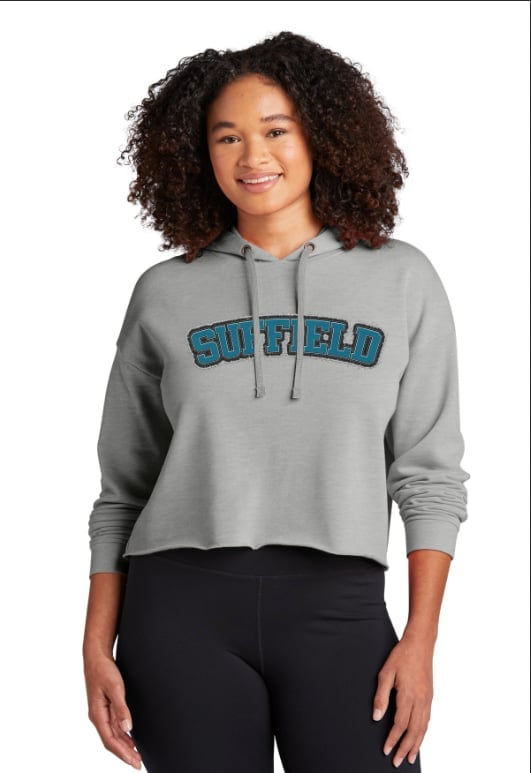 Suffield Embroidered/Look Crop Hoodie