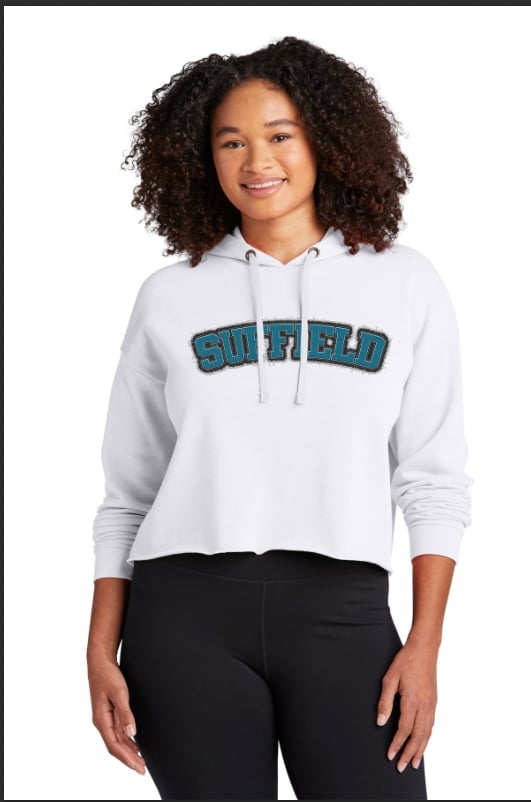 Suffield Embroidered/Look Crop Hoodie