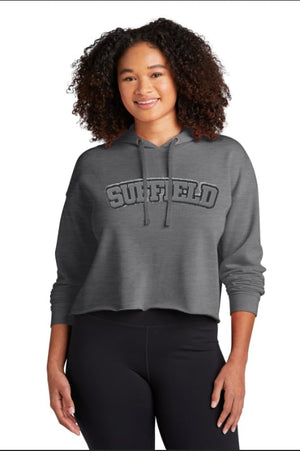 Suffield Embroidered/Look Crop Hoodie