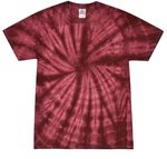 Tie-Dye Mens/Unisex Cotton Short Sleeve Shirt Spider Wash