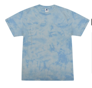 Tie-Dye Mens/Unisex Cotton Short Sleeve Shirt Crystal Wash