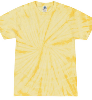 Tie-Dye Mens/Unisex Cotton Short Sleeve Shirt Spider Wash