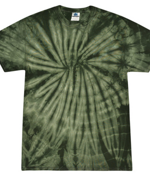 Tie-Dye Mens/Unisex Cotton Short Sleeve Shirt Spider Wash