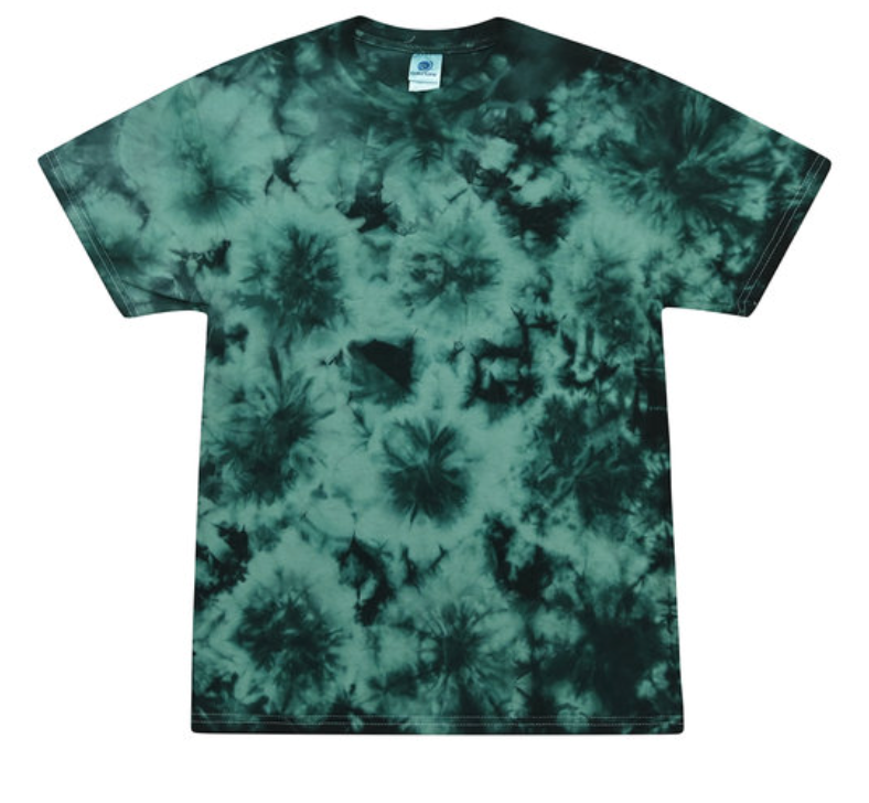 Tie-Dye Mens/Unisex Cotton Short Sleeve Shirt Spider Wash