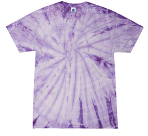 Tie-Dye Mens/Unisex Cotton Short Sleeve Shirt Spider Wash