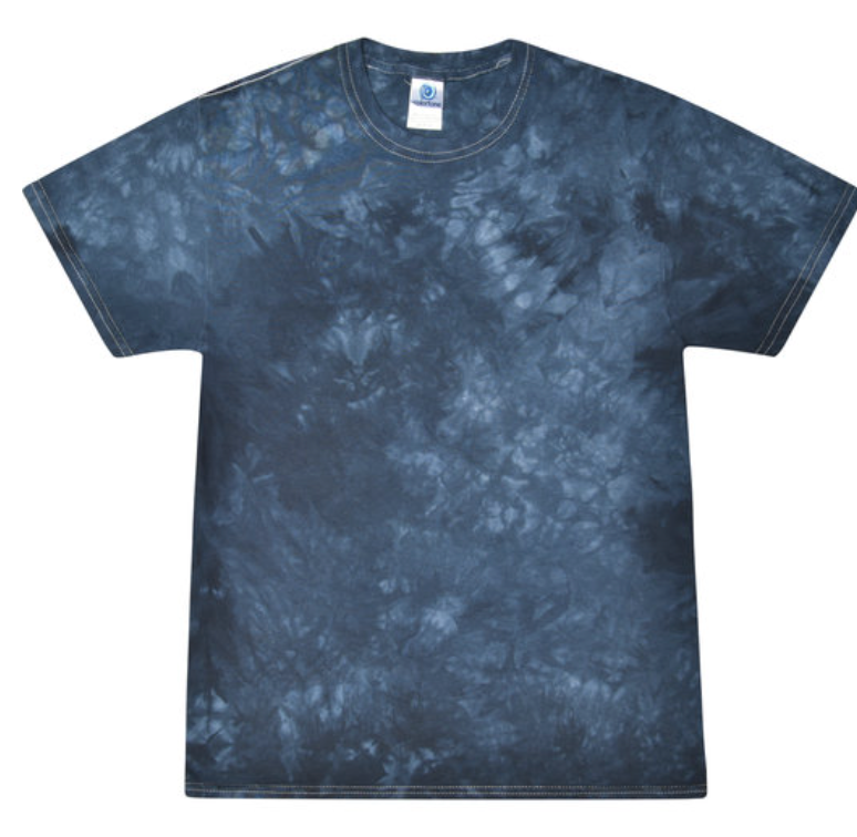 Tie-Dye Mens/Unisex Cotton Short Sleeve Shirt Crystal Wash