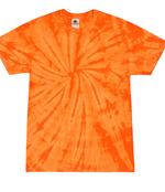 Tie-Dye Mens/Unisex Cotton Short Sleeve Shirt Spider Wash