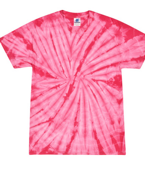 Tie-Dye Mens/Unisex Cotton Short Sleeve Shirt Spider Wash