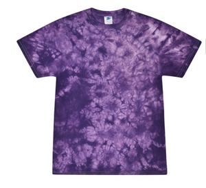 Tie-Dye Mens/Unisex Cotton Short Sleeve Shirt Crystal Wash