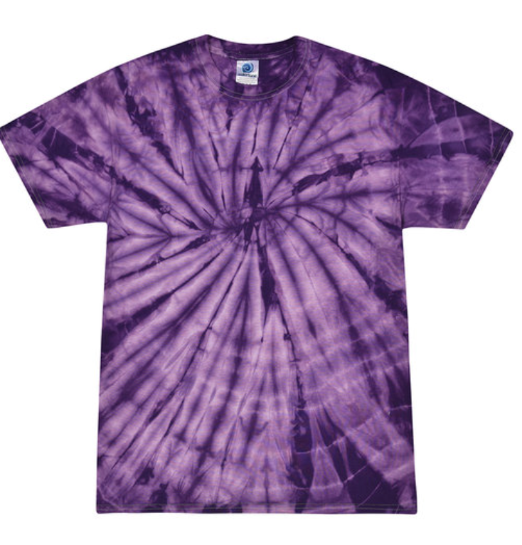 Tie-Dye Mens/Unisex Cotton Short Sleeve Shirt Spider Wash