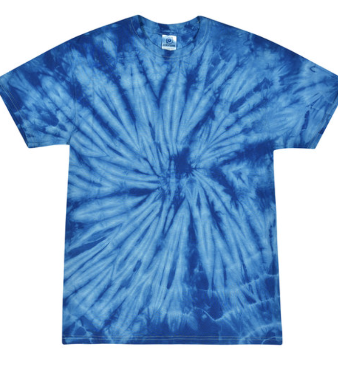 Tie-Dye Mens/Unisex Cotton Short Sleeve Shirt Spider Wash