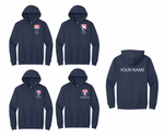 All American Gymnastics and Dance Hoodies small logo