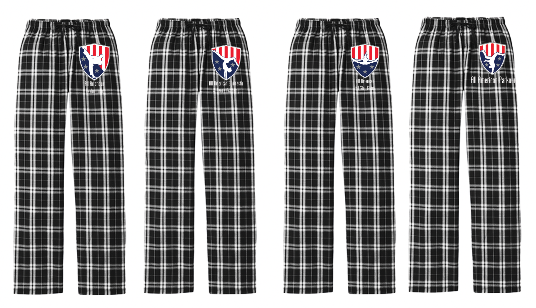 All American Gymnastics and Dance Checker Pajama Pants