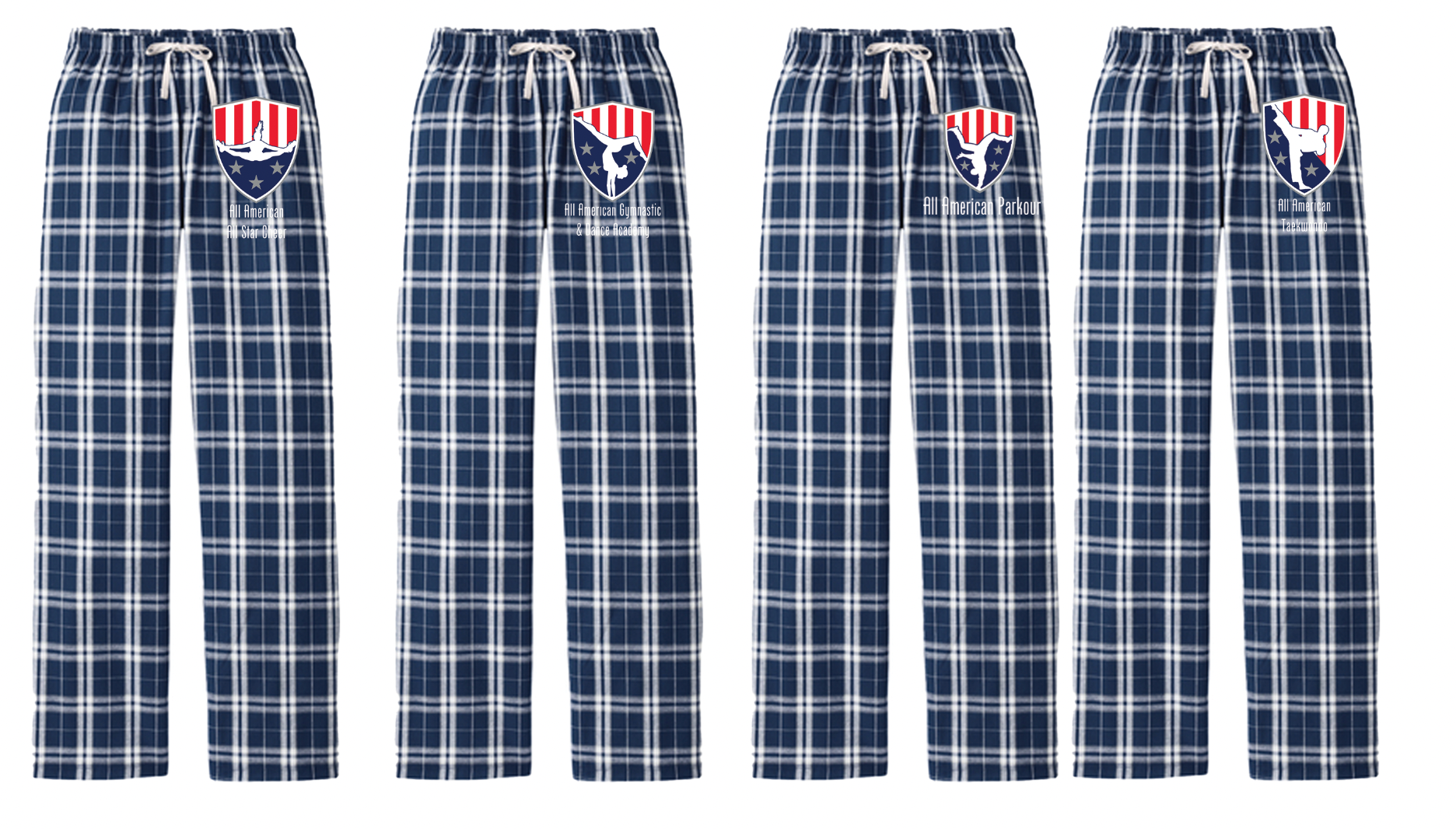 All American Gymnastics and Dance Checker Pajama Pants