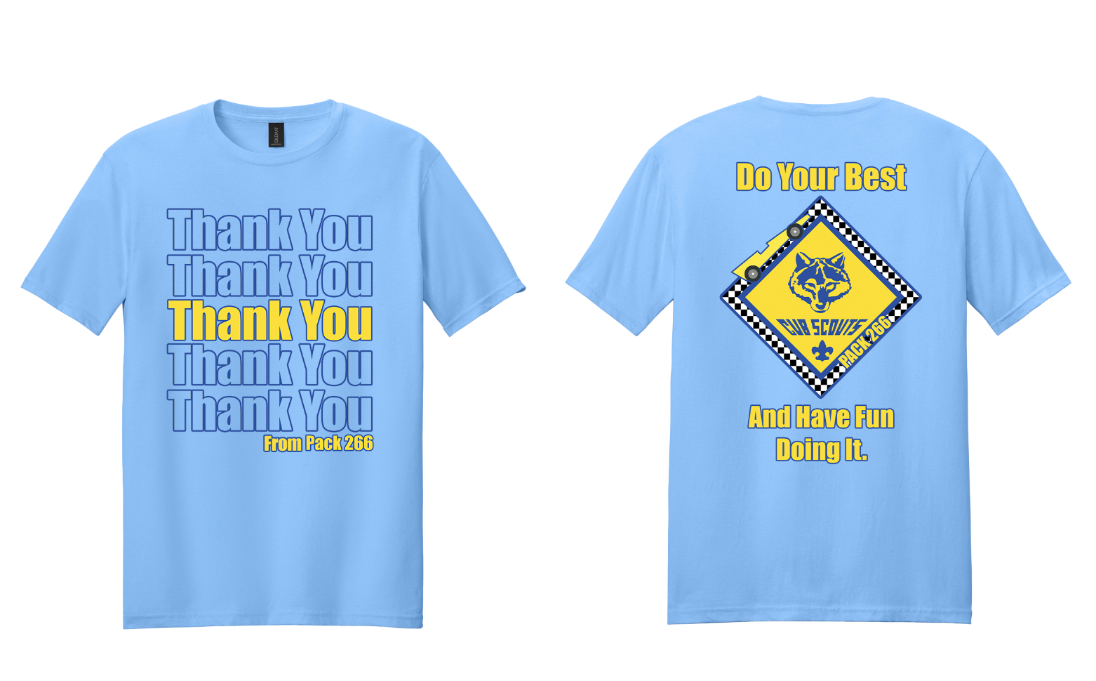 Thank You/Do Your Best (Pack 266) T-shirts