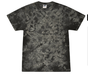 Tie-Dye Mens/Unisex Cotton Short Sleeve Shirt Crystal Wash