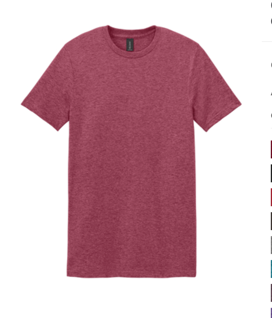 Gildan Heather Cardinal Mens/Unisex S/S Shirts