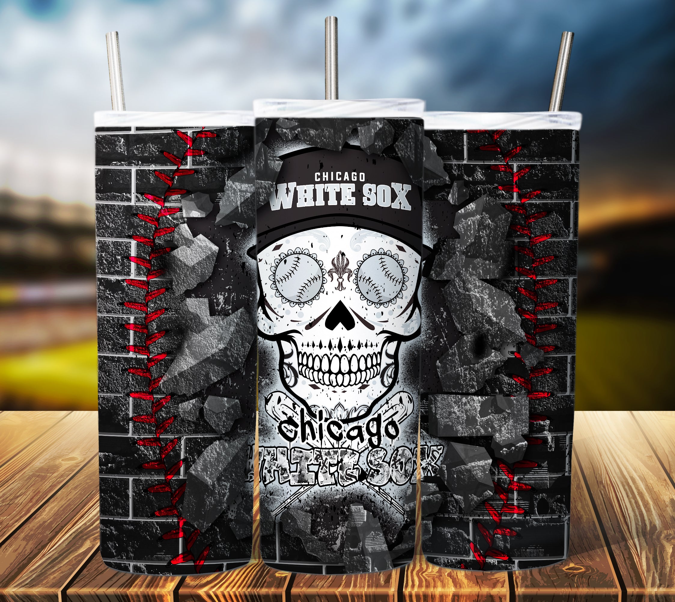 White Sox Skull 