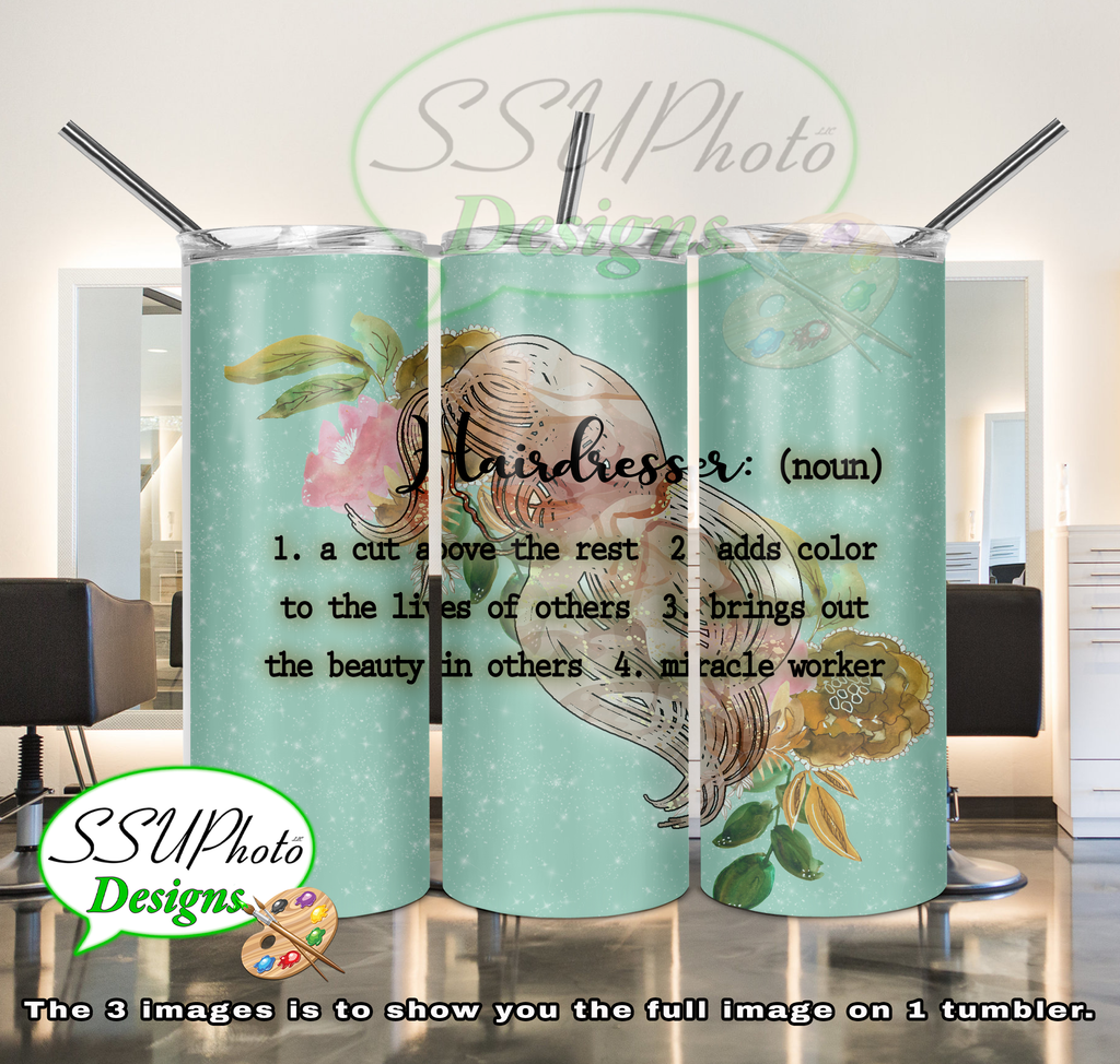 Hairdresser 20 OZ Skinny TumblerD Digital Design