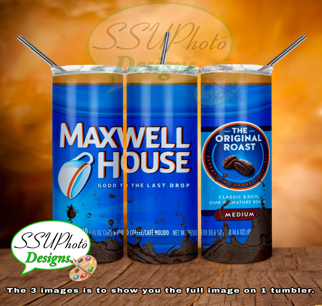 Maxwell House 20 OZ Skinny TumblerD Digital Design