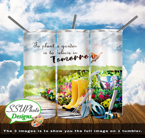 Garden 20 oz and 30oz OZ Skinny TumblerD Digital Design