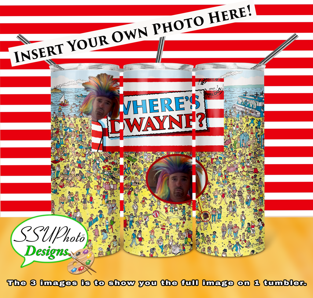 Where's Waldo 20 oz and 30oz OZ Skinny TumblerD Digital Design