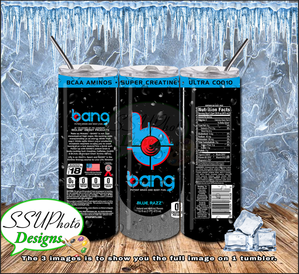 Bang Collection 20 OZ Skinny Tumbler Straight Digital