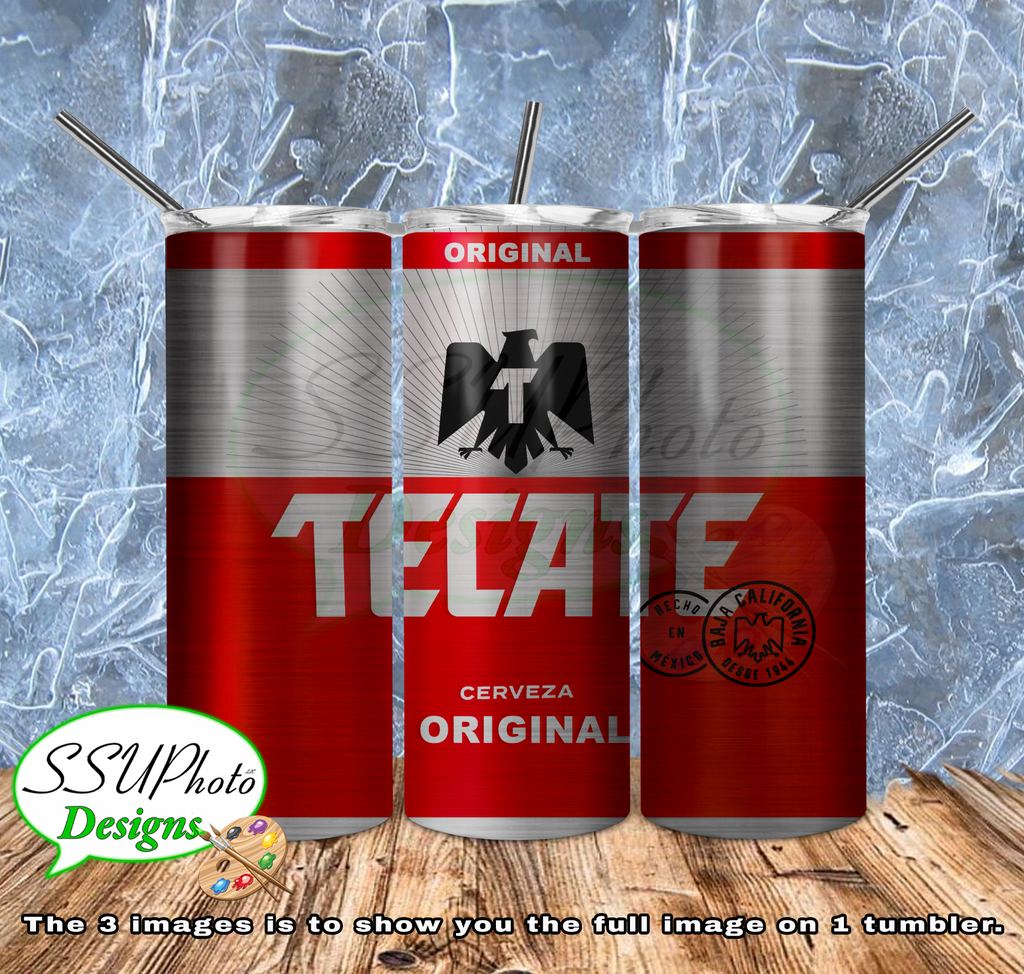 Tecate Original 20 oz and 30 OZ Skinny TumblerD Digital Design