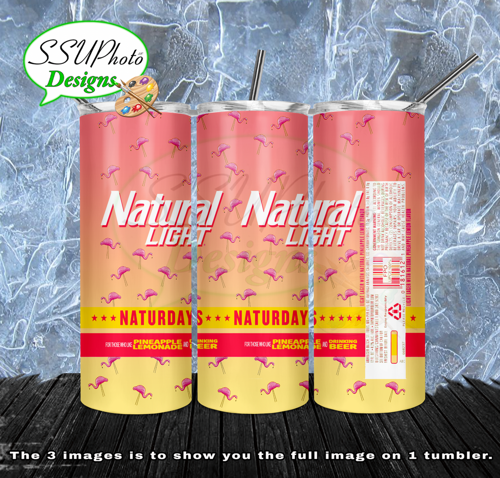 Natural light Pineapple Lemonade  20 oz and 30oz OZ Skinny TumblerD Digital Design