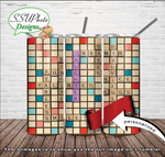 Scrabble Family Collection 20 oz and 30oz OZ Skinny TumblerD Digital Design