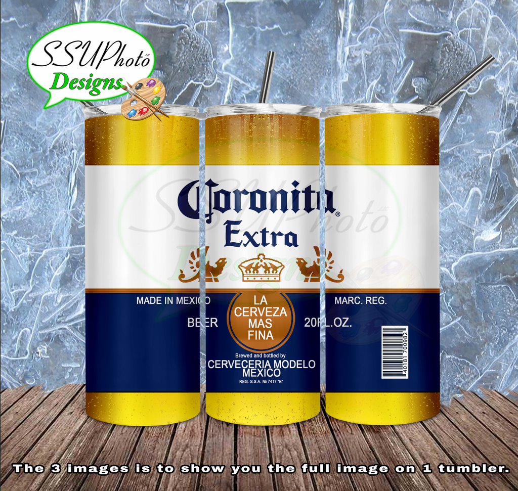 Coronita 20 oz and 30oz OZ Skinny TumblerD Digital Design