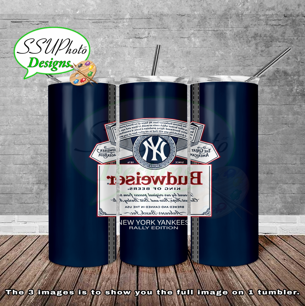 Y Bud Rally   20 oz and 30oz OZ Skinny TumblerD Digital Design