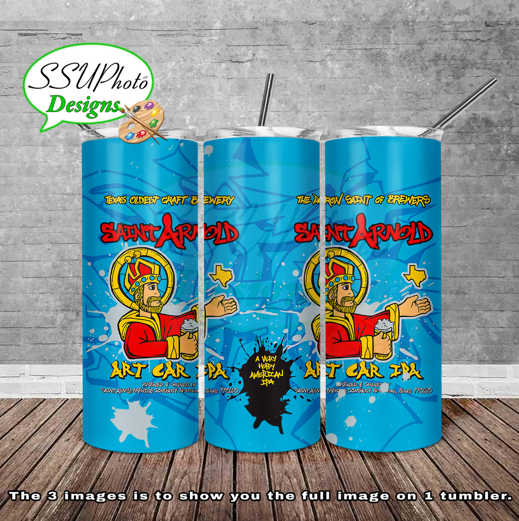 SaintArnold Art 20 oz and 30oz OZ Skinny TumblerD Digital Design