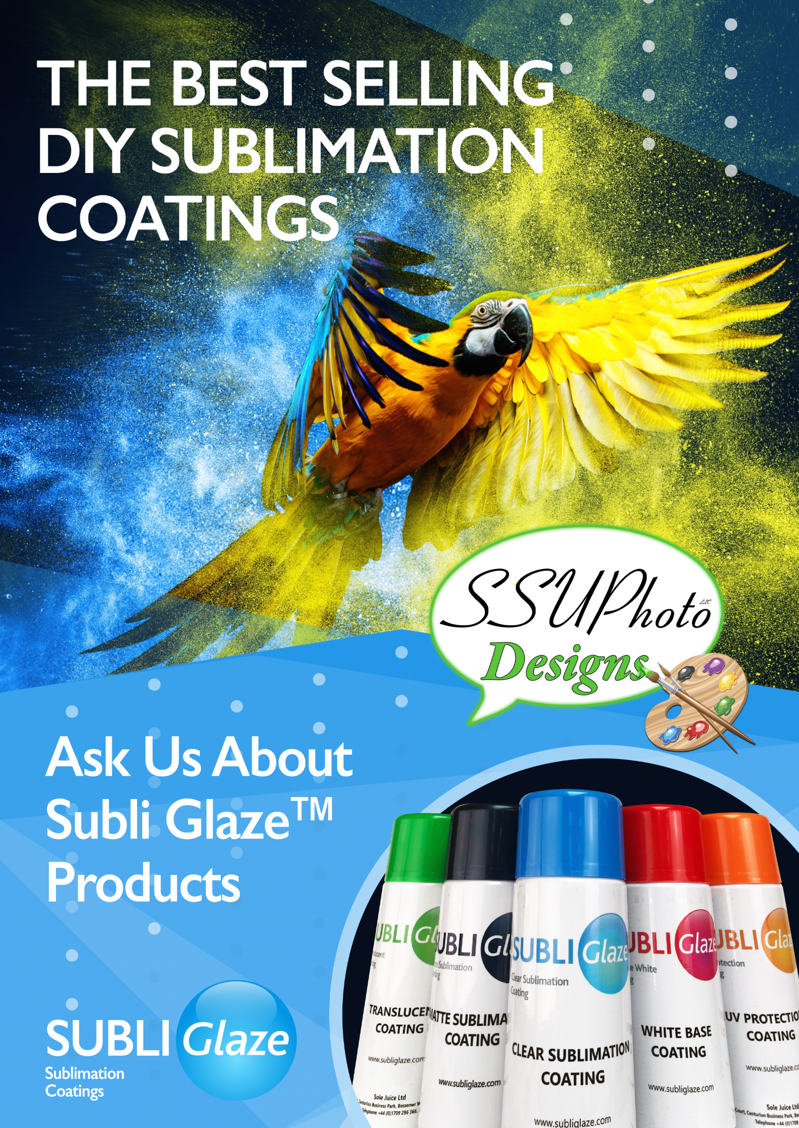 SubliGlaze Instructions on Metal and Glass, Sublimation coatings 